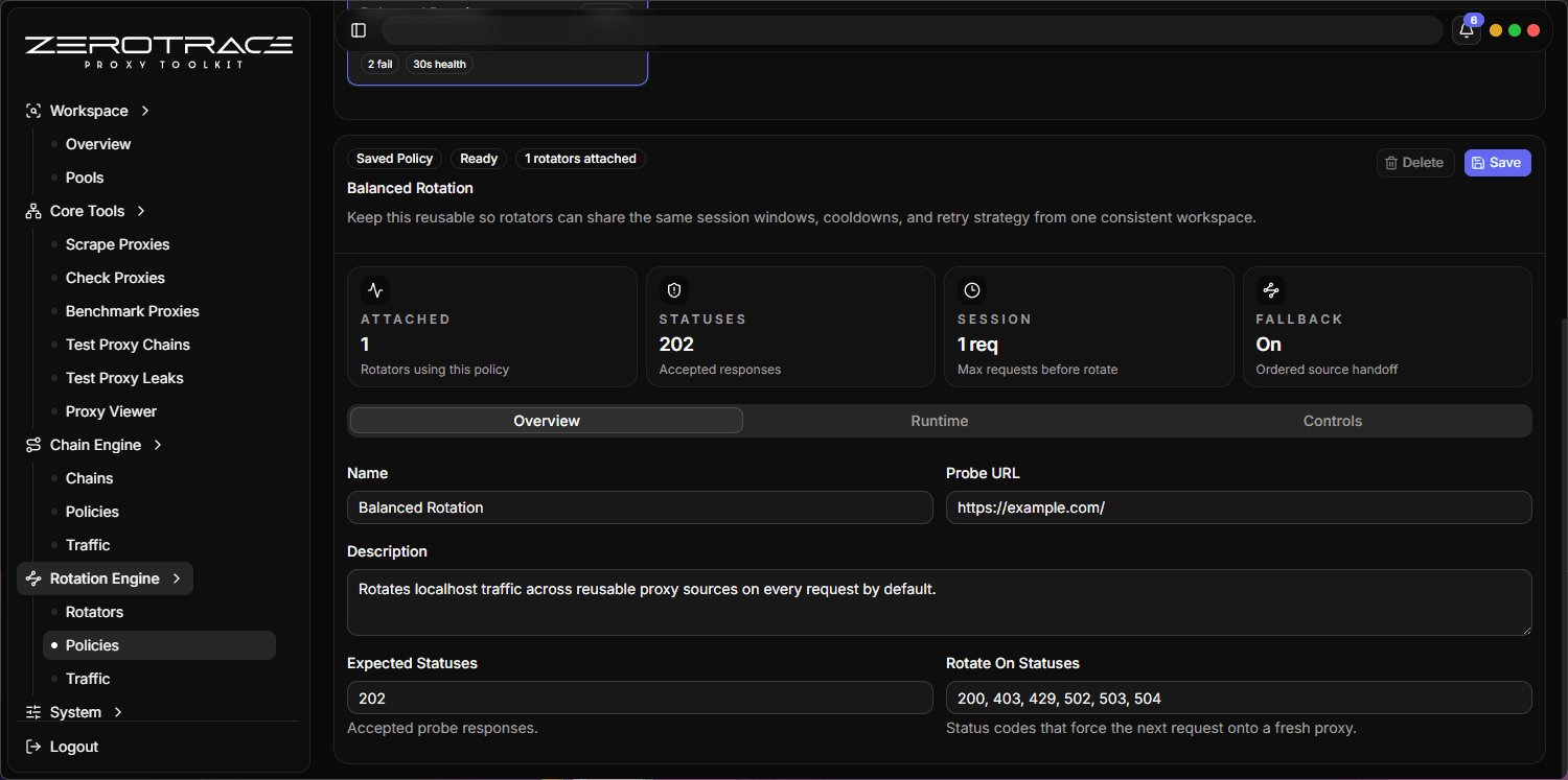 Rotation Engine Policies
